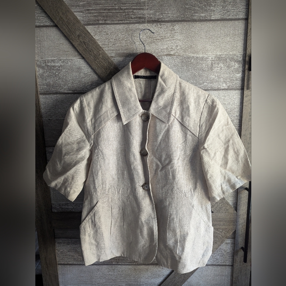 Vintage Anne Klein Linen Button-Up Shirt